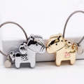 Couple Keychain with Magnet Creative Metal Small Gift Car Bag Pendant(Light Gold)