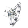 925 Sterling Silver Woman CZ Crystal Wedding Engagement Finger Rings Super Shinning Cubic Zirconi...