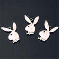 10pcs Antique silver Handsome rabbit gentleman charm earring Necklace DIY  jewelry alloy Pendants...