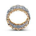 Plated Color Micro Set Ring Luxury  Gold Wedding ring Size:8