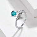 Mermaid Tears Open Ring S925 Sterling Silver and Platinum Plated Ring