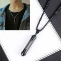 OPK 1573 Men Classic Cylindrical Openable Perfume Bottle Pendant Necklace, Style:Pendant+Chain, C...