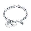OPK 1012 Love Bracelet  Hand Jewelry Ladies Bracelet, Color:Steel Color