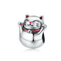 925 Sterling Silver Lucky Cat Beaded DIY Bracelet Jewelry Accessory