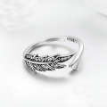 S925 Silver Open Women Ring Leaf Ring