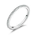 S925 Sterling Silver Ladies Fashion Ring  Simple Ring, Size: 6