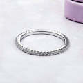 S925 Sterling Silver Ladies Fashion Ring  Simple Ring, Size: 6