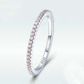 S925 Sterling Silver Ladies Fashion Ring  Simple Ring, Size: 7