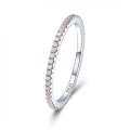 S925 Sterling Silver Ladies Fashion Ring  Simple Ring, Size: 8