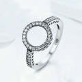 S925 Sterling Silver Womens Inlaid Ring, Size: 7