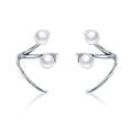 Simple Women Pearl Earrings Sterling Silver Wild Earrings