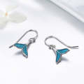 Fish Tail Sterling Silver Earrings Platinum Plated Ladies Accessories