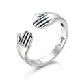 S925 Sterling Silver Ring Give Me A Hug Palm-shaped Ladies Ring