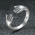 S925 Sterling Silver Ring Give Me A Hug Palm-shaped Ladies Ring