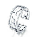 S925 Sterling Silver Ring Cute Cat Open Ring