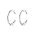 Sterling Silver Ear Bone Clip Simple Zircon Earrings