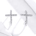 Cross Earrings Sterling Silver S925 Zircon Earrings