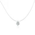 Invisible Fish Line Necklace Zircon Pendant S925 Sterling Silver Necklace