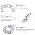 Fashion Retro Open Ring Sterling Silver S925 Star and Moon Platinum Plated Zircon Ring