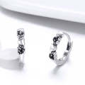 S925 Sterling Silver Earrings Heart-shaped Inlaid Zircon Earrings