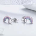 Rainbow S925 Sterling Silver Stud Earrings s Hypoallergenic Earrings