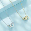 Love S925 Sterling Silver Lady Necklace (Gold)