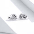 S925 Sterling Silver Wings Earrings Personality Earrings