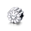 S925 Sterling Silver Sunflower Smile Jewelry Bead Smiley Pendant