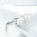 S925 Sterling Silver Ring Female Pearl Open Ring