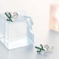 Personality Fresh Cactus S925 Sterling Silver Female Earrings