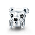 S925 Sterling Silver Beads Cute Schnauzer Platinum Plated Accessories Pendant Loose Beads