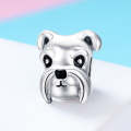 S925 Sterling Silver Beads Cute Schnauzer Platinum Plated Accessories Pendant Loose Beads