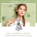 S925 Sterling Silver Guardian Angel Pendant  Drop Oil Jewelry DIY Bracelet Accessories