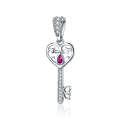 S925 Sterling Silver Happiness Key Pendant Charm Accessories