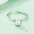 S925 Sterling Silver Ring Open Shell Beads Ladies Ring