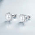 Simple Pearl  Ladies Temperament Earrings S925 Sterling Silver Earrings