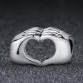 DIY Bracelet Beads Holding Hands Heart-to-heart S925 Sterling Silver Beads