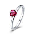 S925 Sterling Silver Ring Heartbeat Fashion Ring, Size:7