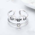 S925 Sterling Silver Ring Delicate Heart  Open Female Ring