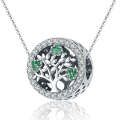 S925 Sterling Silver Tree Of Life Bead Accessories  Pendant Accessories, Style:Bead+Chain