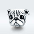 S925 Sterling Silver Cute Pug  Beads DIY Bracelet Accessory