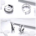 Simple Love S925 Sterling Silver Inlaid Zircon Women Earrings