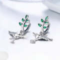 Hummingbird Greetings S925 Sterling Silver With Zircon Earrings