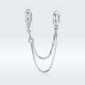 S925 Sterling Silver Simple Two-layer Chain Safety Chain DIY Bracelet Accessories