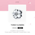 Flower Beaded S925 Sterling Silver Loose Bead DIY Bracelet Accessories