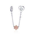 S925 Sterling Silver Flower Safety Chain DIY Bracelet Accessories