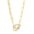 Ladies Exquisite Clavicle Chain Brass Micro-inlaid Zircon Necklace, Style:Cloud