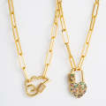 Ladies Exquisite Clavicle Chain Brass Micro-inlaid Zircon Necklace, Style:Cloud