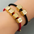 English Letter Beads Bracelet Brass Micro-inlaid Couple Red String Pull DIY Bracelet Jewelry, Sty...