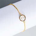 English Letter Bracelet Couple Girlfriends DIY Bracelet Men Women Micro Inlaid Zircon Rainbow Bra...